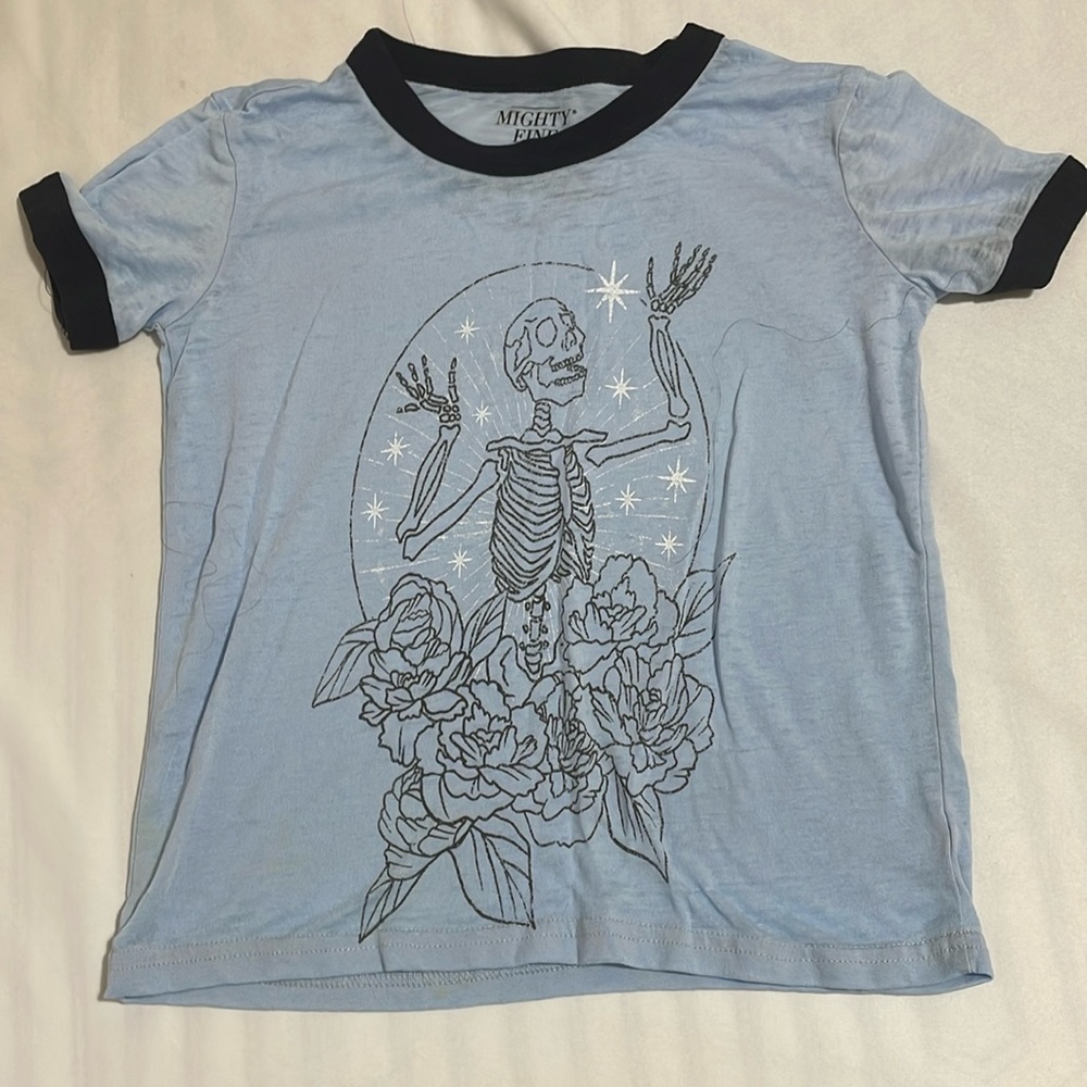 Sky blue top in XS size from the brand MIGHTY FINE cute and casual crop top